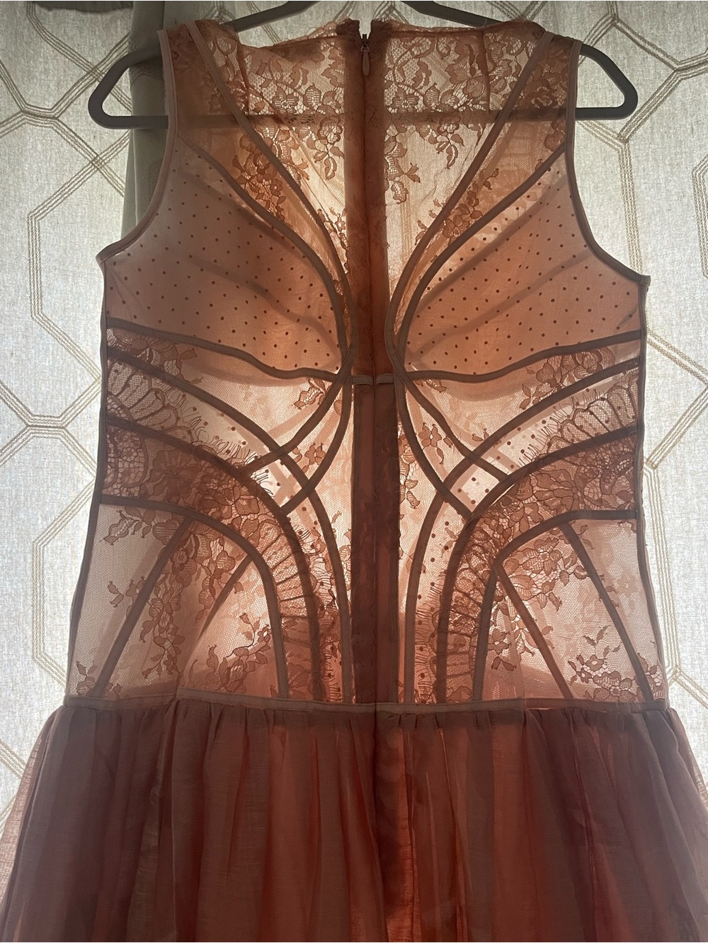 NWT Zimmermann Dress Dancer Paneled Pink Lace Floral Silk Linen Midi Dress US 10 - Picture 5 of 12